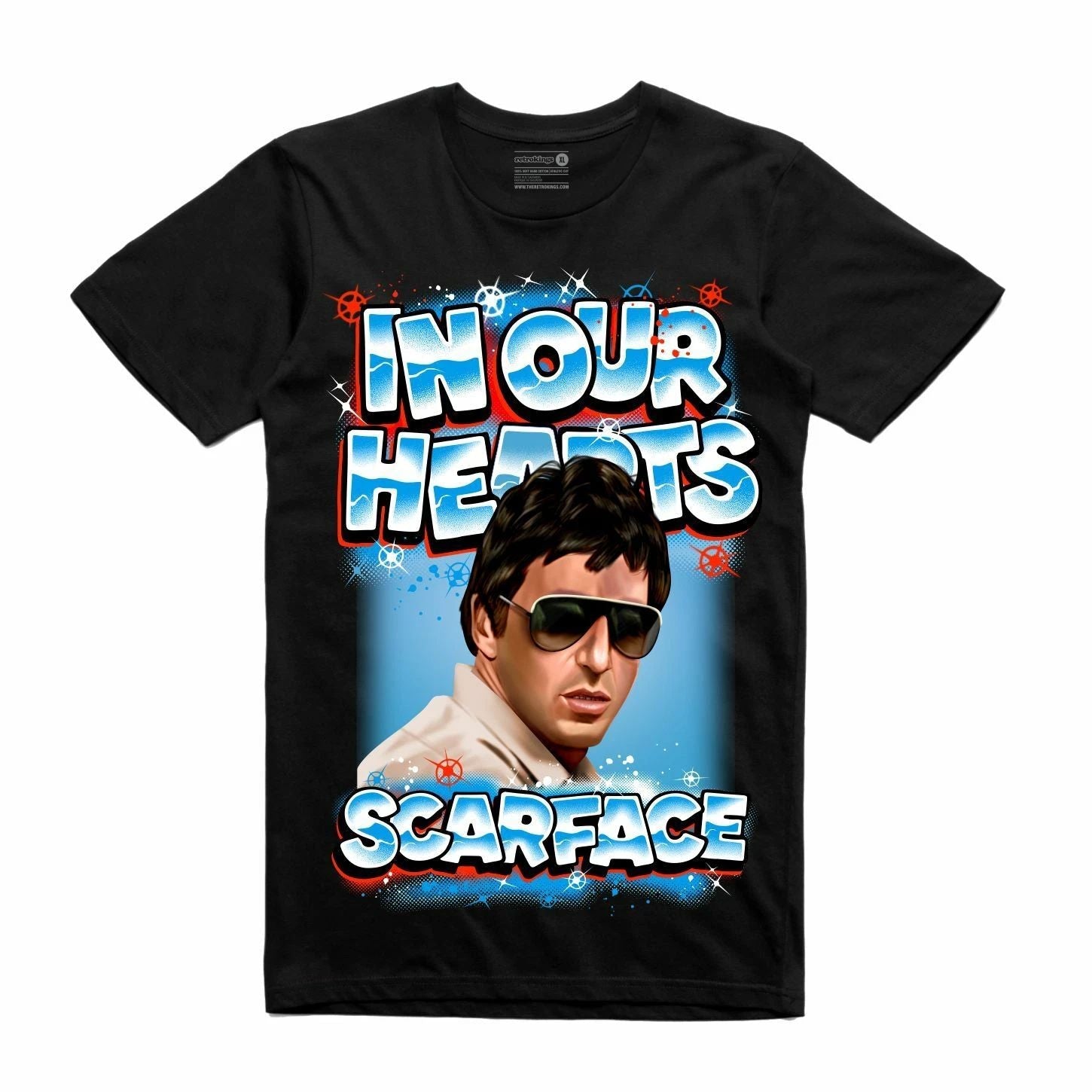 New Streetwear On Demand Monument Scarface Black T-Shirt SMALL-3XLARGE Limited Unisex T-shirt, Sweatshirt, Hoodie, Long Sleeve Tee - T-Shirt, Sweatshirt, Hoodie