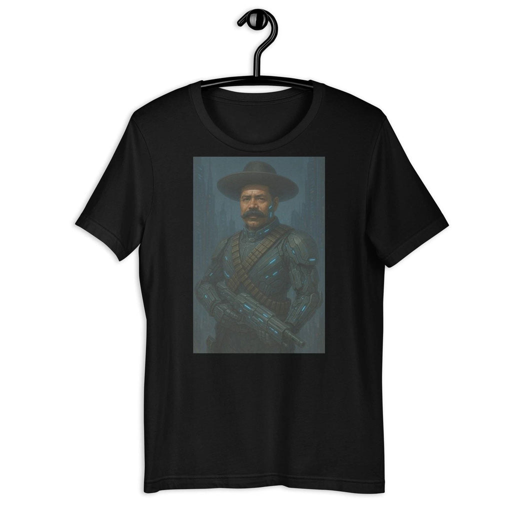 Futuristic Pancho Villa Cyberpunk Tee Mexican Revolution Sci Fi Warrior Unisex T-shirt, Sweatshirt, Hoodie, Long Sleeve Tee - T-Shirt, Sweatshirt, Hoodie