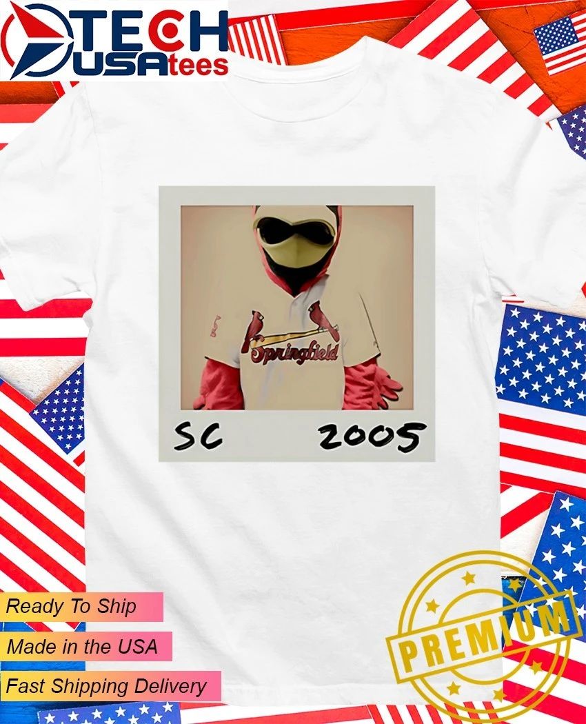 In our Cardinals Red Era Springfield Cardinals SC 2005 mascot photo shirt Unisex T-shirt, Sweatshirt, Hoodie, Long Sleeve Tee - T-Shirt, Sweatshirt, Hoodie