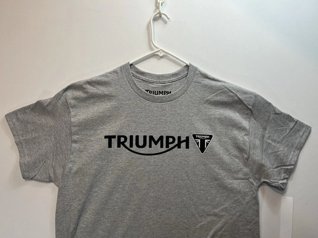 Triumph Motorcycles Classic Logo Biker Tee (Brand New Condition) Gray T-Shirt Unisex T-shirt, Sweatshirt, Hoodie, Long Sleeve Tee - T-Shirt, Sweatshirt, Hoodie