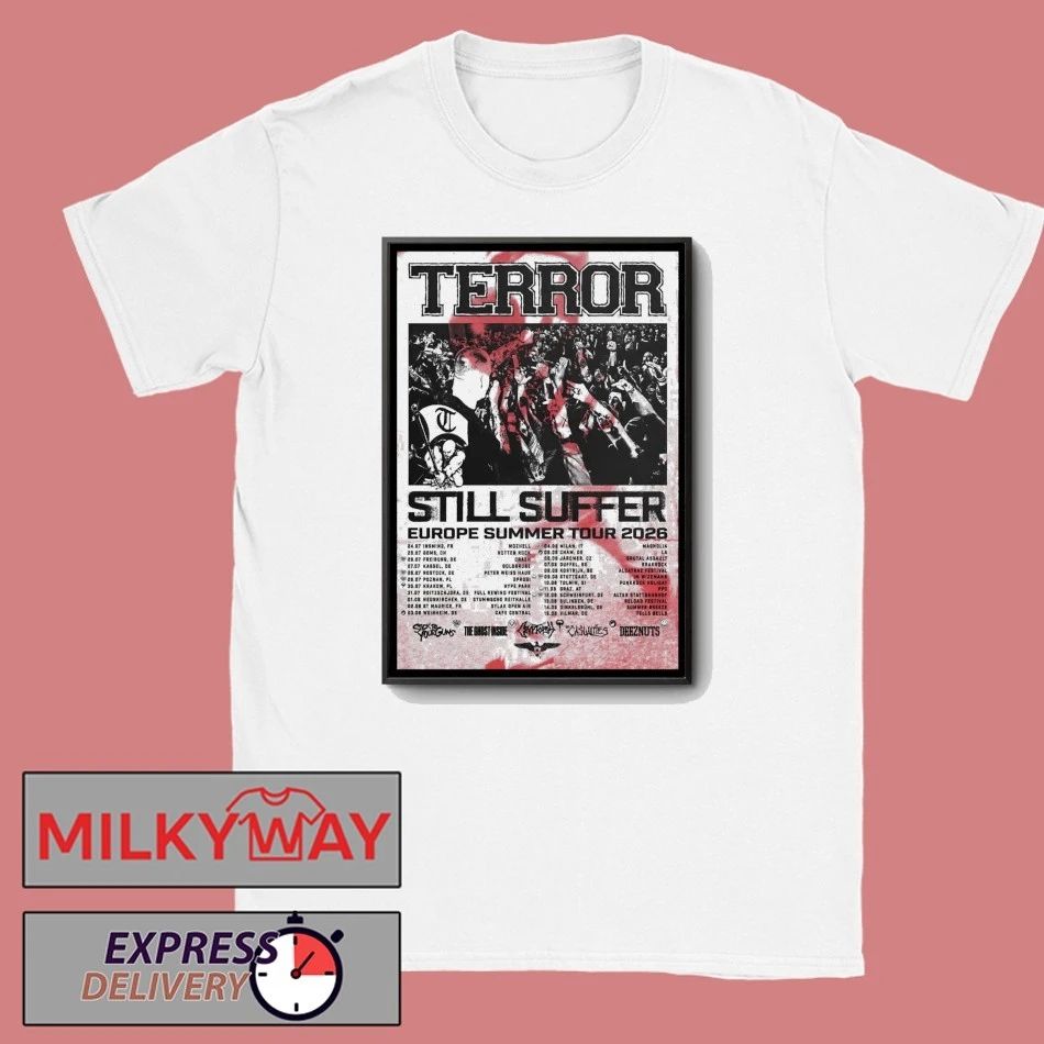 TERROR Europe 2026 Summer Shows Poster shirt Unisex T-shirt, Sweatshirt, Hoodie, Long Sleeve Tee - T-Shirt, Sweatshirt, Hoodie