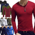 Men's Thermal Underwear Top Long Sleeve Compression Shirts V-Neck Base Layer Top Unisex T-shirt, Sweatshirt, Hoodie, Long Sleeve Tee - T-Shirt, Sweatshirt, Hoodie