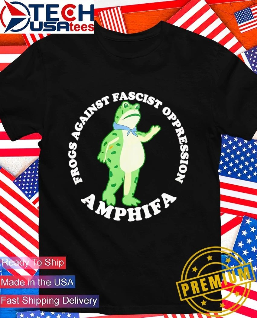 Frogs against fascism oppression amphifa shirt Unisex T-shirt, Sweatshirt, Hoodie, Long Sleeve Tee - T-Shirt, Sweatshirt, Hoodie