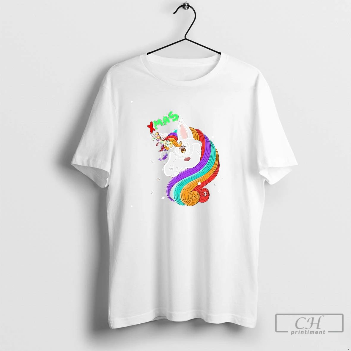 Classic Xmas Glasses Unicorn Rainbow Hair Holiday T Shirts Unisex T-shirt, Sweatshirt, Hoodie, Long Sleeve Tee - T-Shirt, Sweatshirt, Hoodie