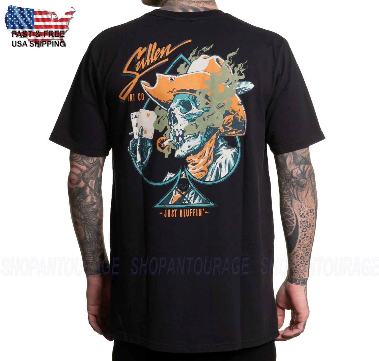Sullen Art Collective Just Bluffin Premium SCM6901 Short Sleeve T-shirt For Men Unisex T-shirt, Sweatshirt, Hoodie, Long Sleeve Tee - T-Shirt, Sweatshirt, Hoodie