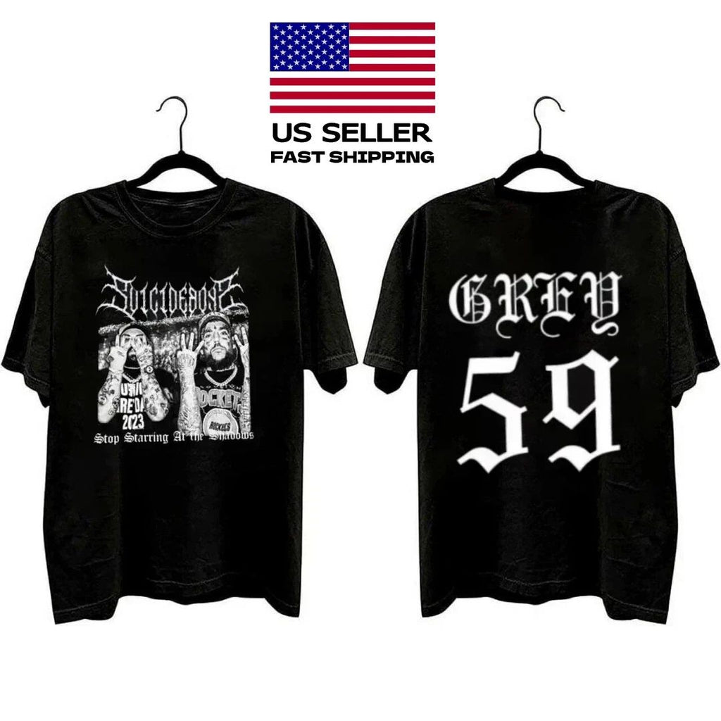 Sale Suicideboys Street Style Grey 59 Grey Day Tour 2025 Music Concert T-shirt Unisex T-shirt, Sweatshirt, Hoodie, Long Sleeve Tee - T-Shirt, Sweatshirt, Hoodie