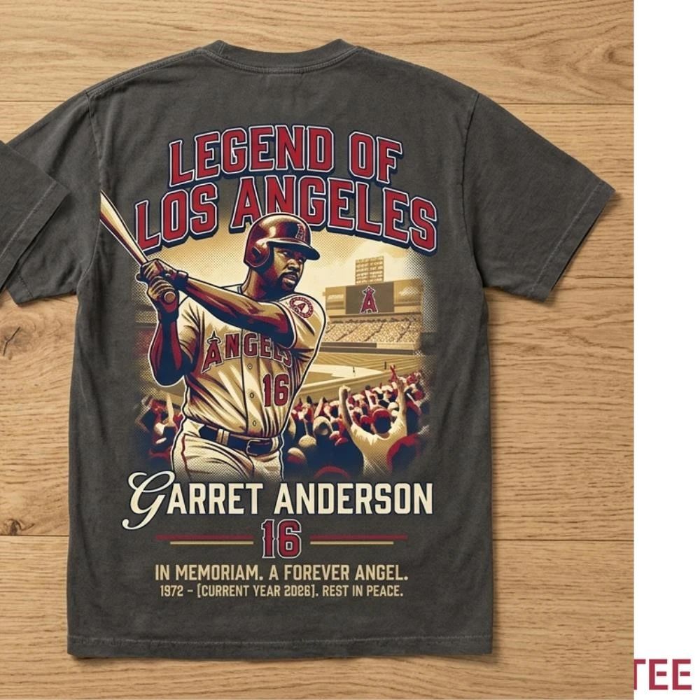 2026 RIP Los Angeles Angels outfielder Garret Anderson 16 shirt Unisex T-shirt, Sweatshirt, Hoodie, Long Sleeve Tee - T-Shirt, Sweatshirt, Hoodie