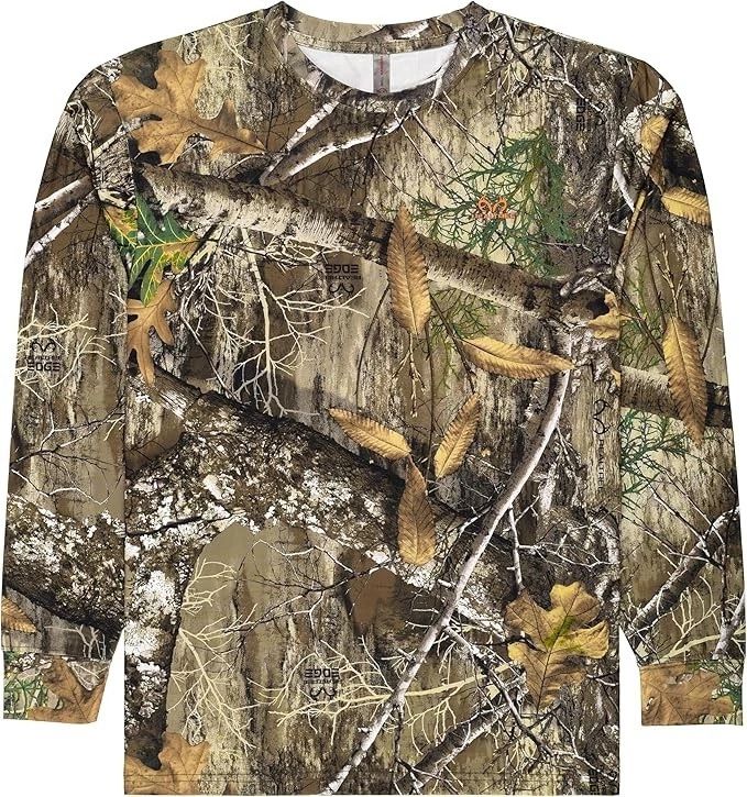 Realtree Edge Camo Long Sleeve Hunting Shirt Polyester Performance Crewneck Tee Unisex T-shirt, Sweatshirt, Hoodie, Long Sleeve Tee - T-Shirt, Sweatshirt, Hoodie