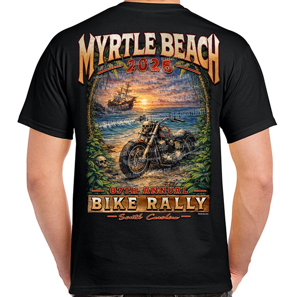 T-Shirt 2026 Myrtle Beach Bike Rally Tropical Jungle No Harley Unisex T-shirt, Sweatshirt, Hoodie, Long Sleeve Tee - T-Shirt, Sweatshirt, Hoodie
