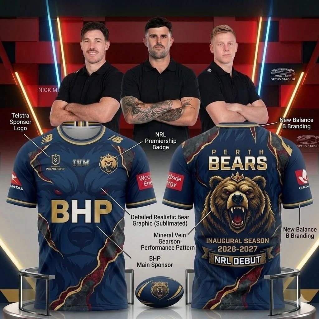 Perth Bears Nrl Debut 2026 2027 Shirt Unisex T-shirt, Sweatshirt, Hoodie, Long Sleeve Tee - T-Shirt, Sweatshirt, Hoodie
