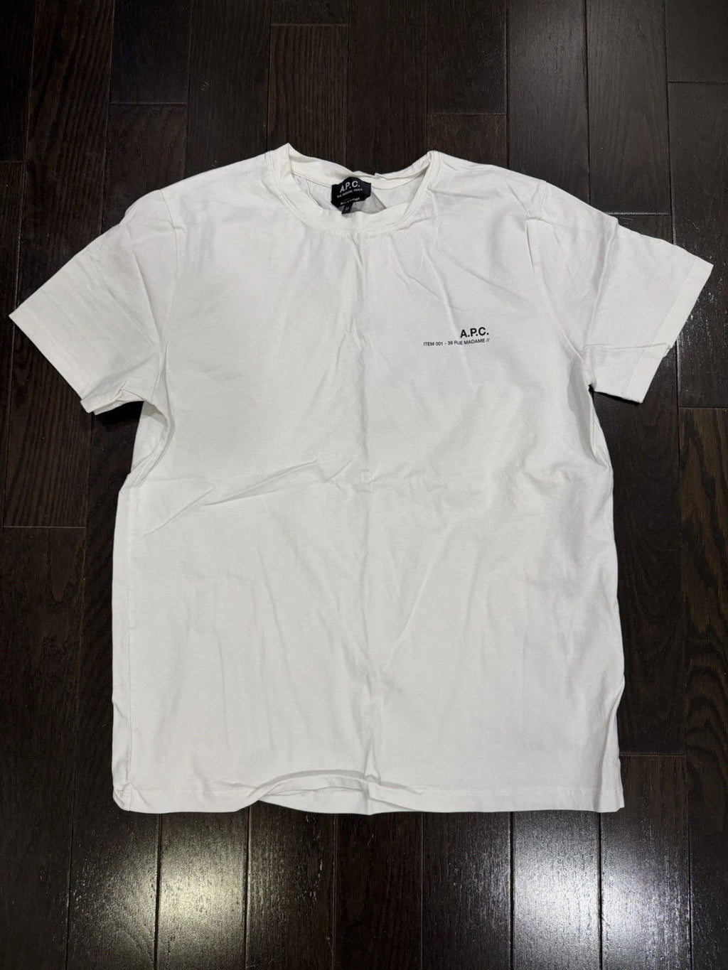 A.P.C. Standard Item Tee Shirt Logo Streetwear White Men's Medium Unisex T-shirt, Sweatshirt, Hoodie, Long Sleeve Tee - T-Shirt, Sweatshirt, Hoodie