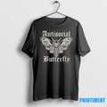 Anti Social Butterfly Gothic Skull Butterfly Tshirts Sweater Unisex T-shirt, Sweatshirt, Hoodie, Long Sleeve Tee - T-Shirt, Sweatshirt, Hoodie