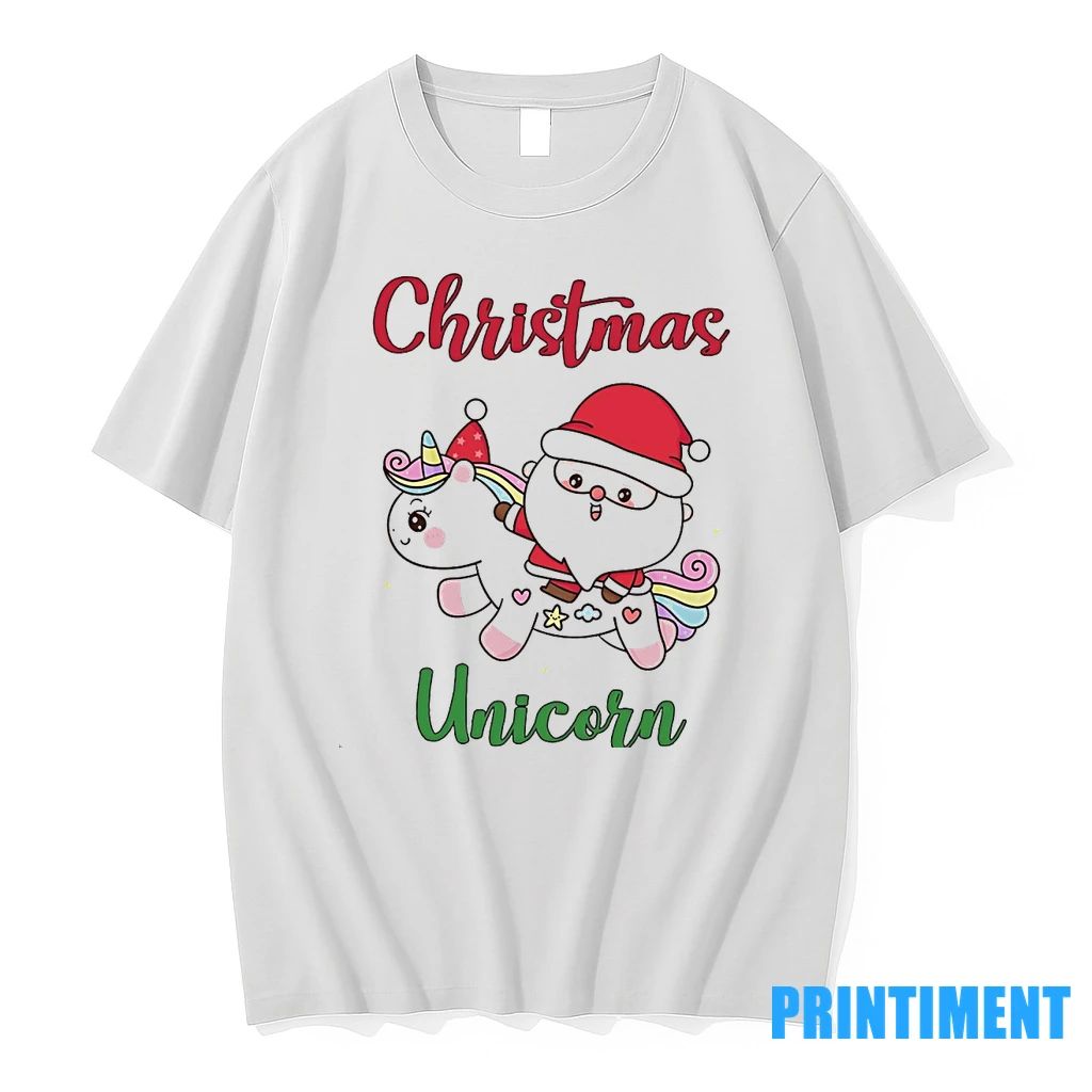 Santa Riding Unicorn Cute Christmas Tshirts Sweater Unisex T-shirt, Sweatshirt, Hoodie, Long Sleeve Tee - T-Shirt, Sweatshirt, Hoodie