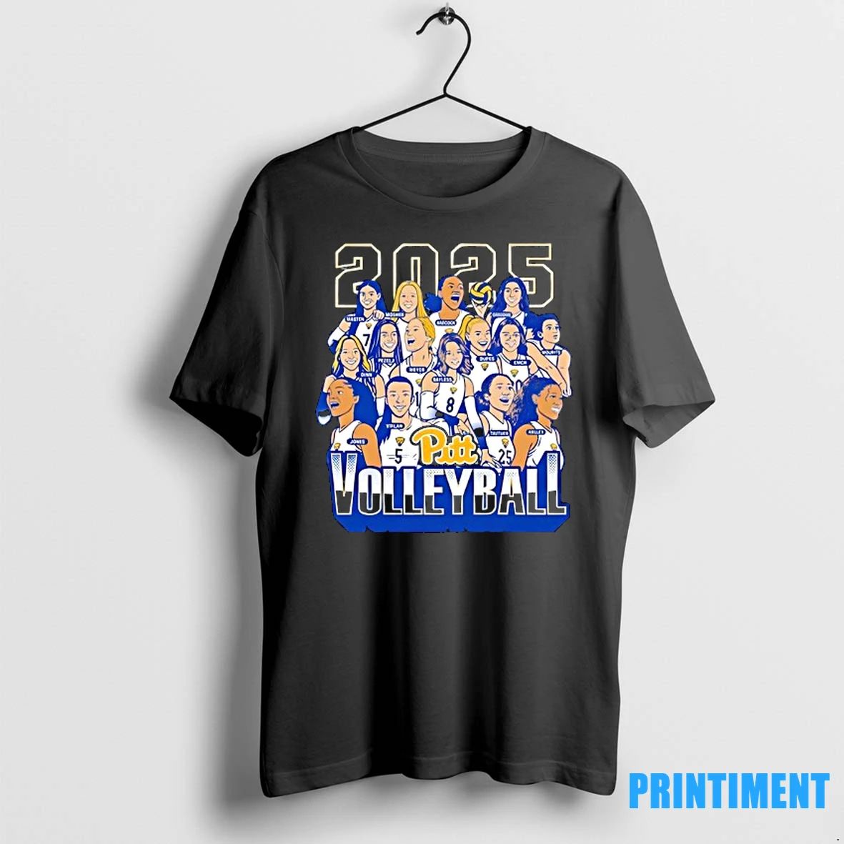 Rally Pitt Panthers Volleyball Roster 2025 Tshirts Sweater Unisex T-shirt, Sweatshirt, Hoodie, Long Sleeve Tee - T-Shirt, Sweatshirt, Hoodie