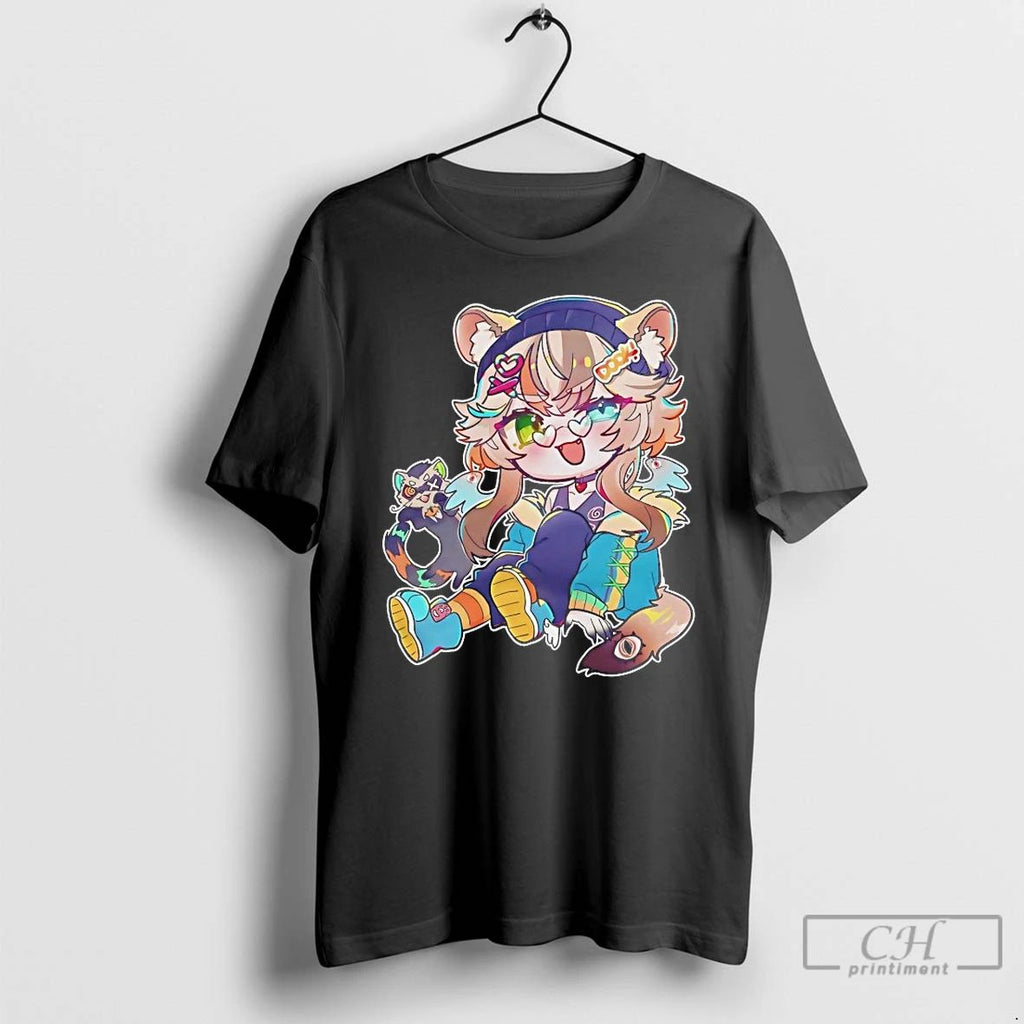 Classic Kawaii Cat Girl Character Anime T Shirts Unisex T-shirt, Sweatshirt, Hoodie, Long Sleeve Tee - T-Shirt, Sweatshirt, Hoodie