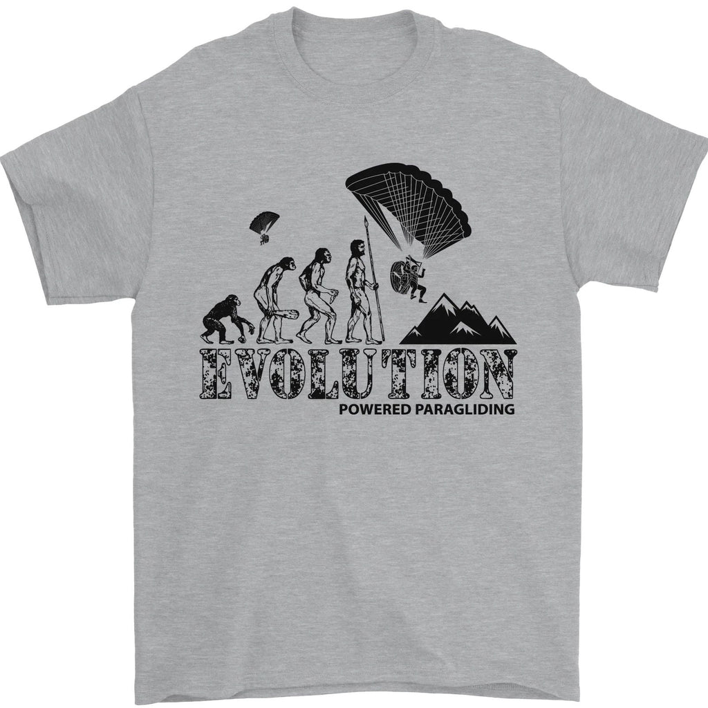 Powered Paragliding Evolution Paraglider Mens T-Shirt 100% Cotton Unisex T-shirt, Sweatshirt, Hoodie, Long Sleeve Tee - T-Shirt, Sweatshirt, Hoodie