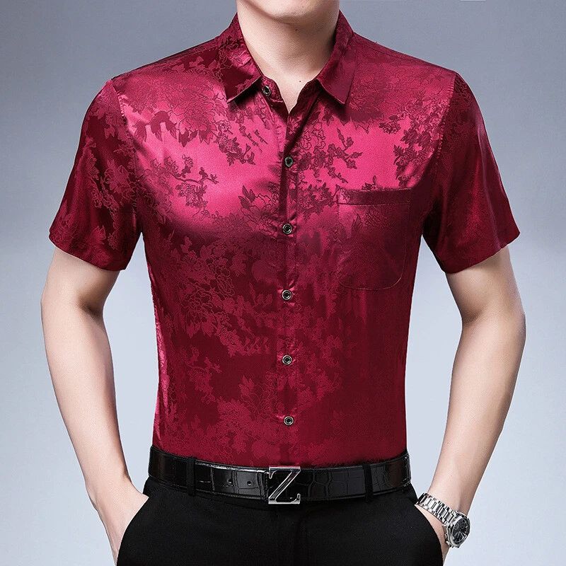 Floral Short-sleeved Men's Summer Fashionable Casual Light Half-sleeved Shirts Unisex T-shirt, Sweatshirt, Hoodie, Long Sleeve Tee - T-Shirt, Sweatshirt, Hoodie