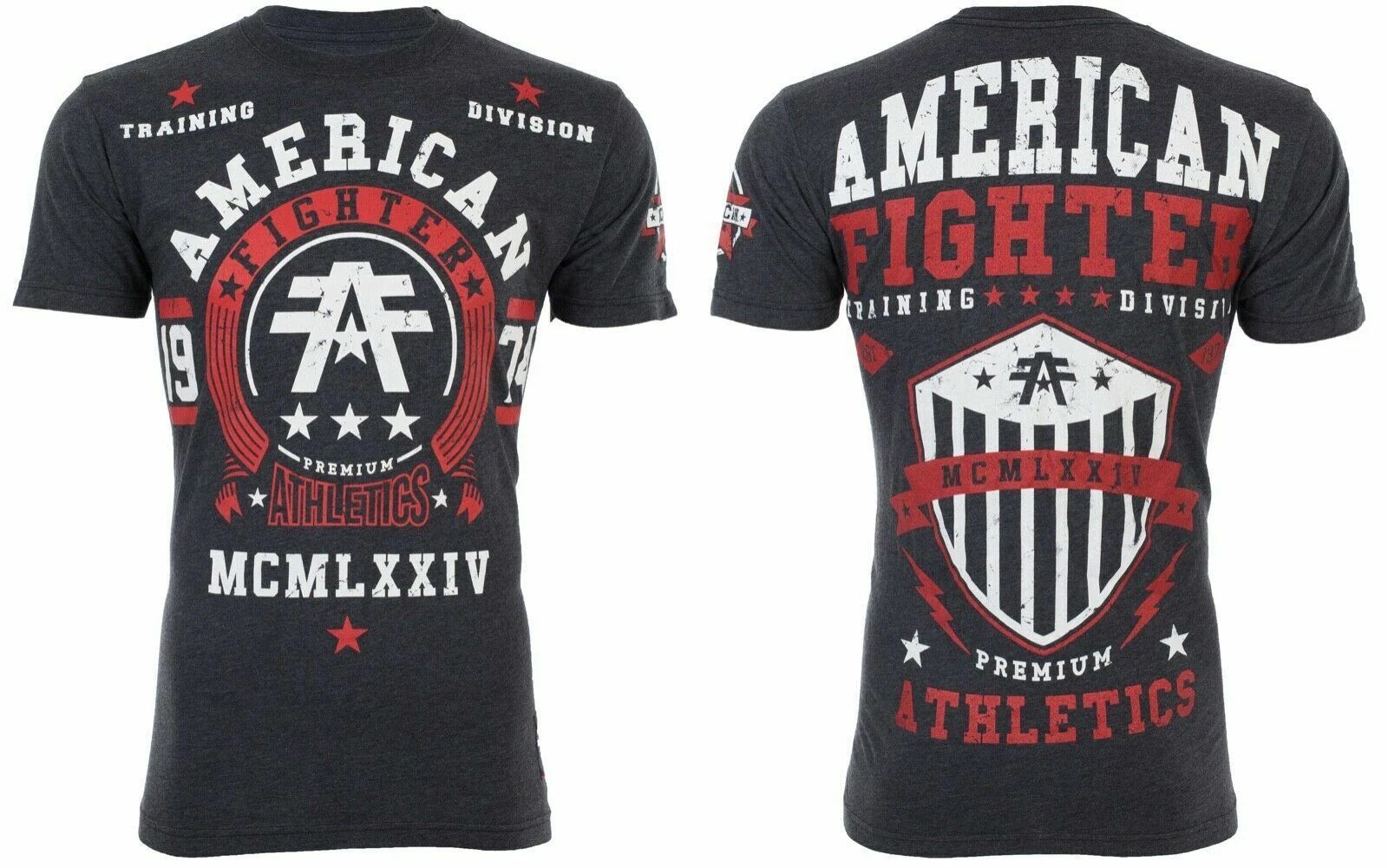 AMERICAN FIGHTER Dalton Black Red Athletic Mens Crewneck T-shirt S-3XL NWT Unisex T-shirt, Sweatshirt, Hoodie, Long Sleeve Tee - T-Shirt, Sweatshirt, Hoodie