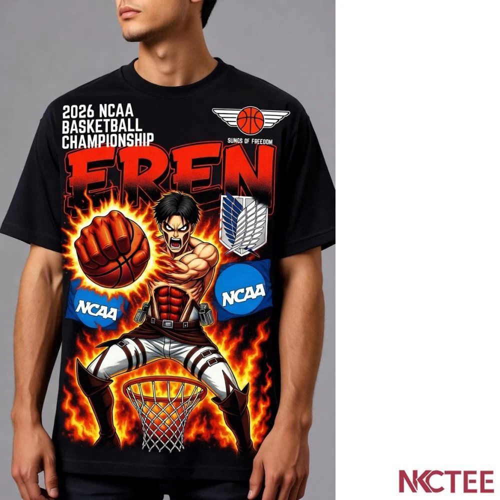 NKCtees 2026 NCAA Tournament basketball championship Eren Yeager shirt Unisex T-shirt, Sweatshirt, Hoodie, Long Sleeve Tee - T-Shirt, Sweatshirt, Hoodie
