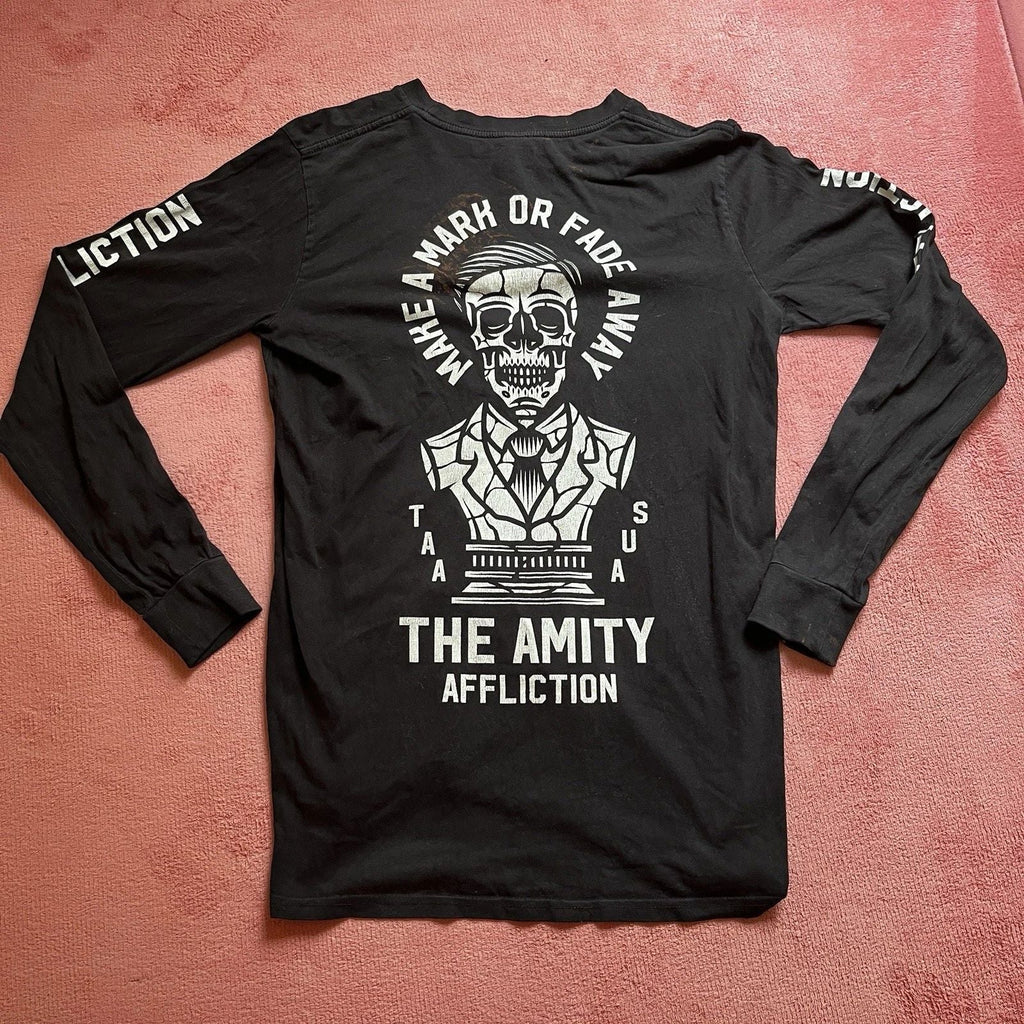 The Amity Affliction T-Shirt Medium Black 2-side MAKE A MARK Long Sleeve AOP TAA Unisex T-shirt, Sweatshirt, Hoodie, Long Sleeve Tee - T-Shirt, Sweatshirt, Hoodie