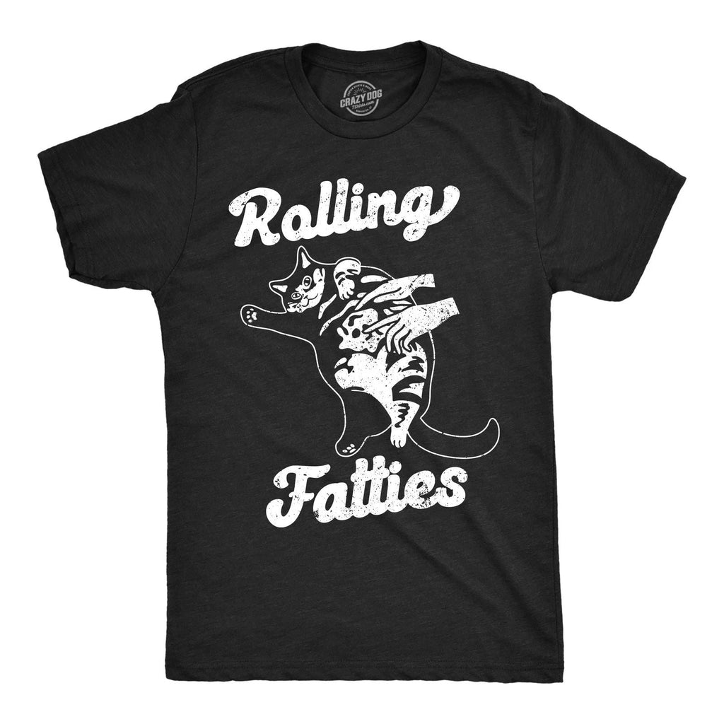 Mens Funny T Shirts Rolling Fatties Sarcastic Cat Graphic Novelty Tee for Men Unisex T-shirt, Sweatshirt, Hoodie, Long Sleeve Tee - T-Shirt, Sweatshirt, Hoodie