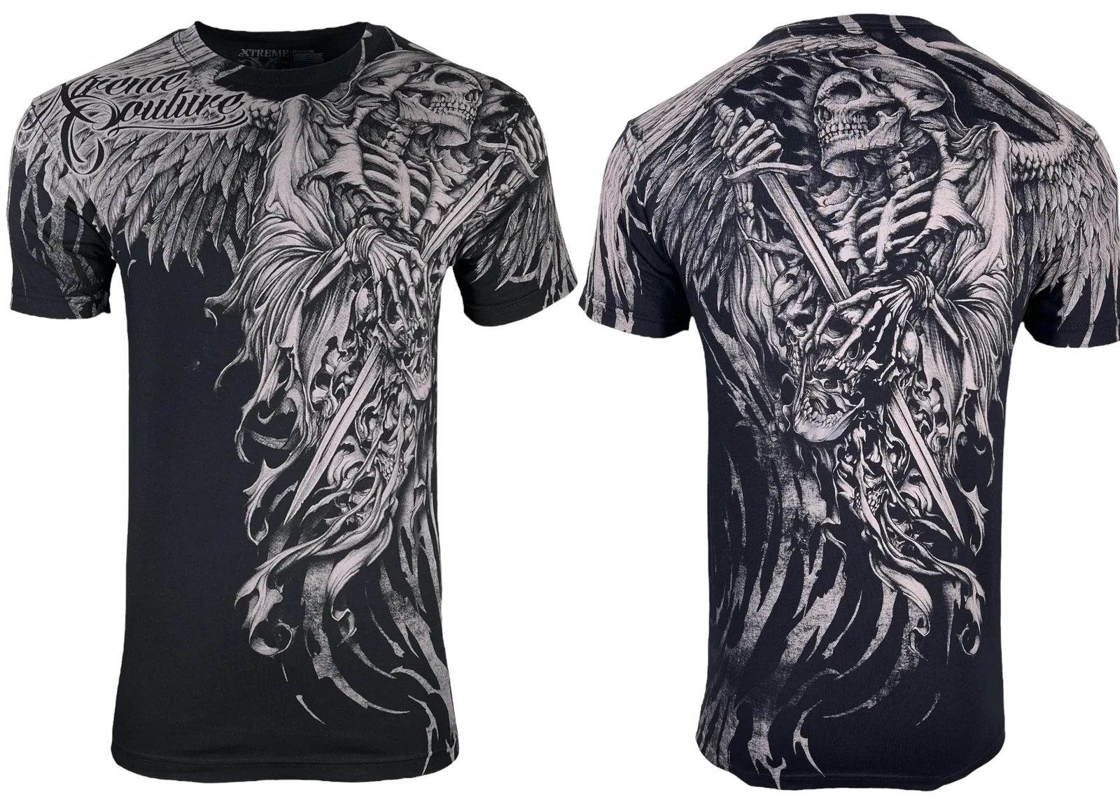 Xtreme Couture by Affliction Men's T-Shirt Wielding Death Unisex T-shirt, Sweatshirt, Hoodie, Long Sleeve Tee - T-Shirt, Sweatshirt, Hoodie