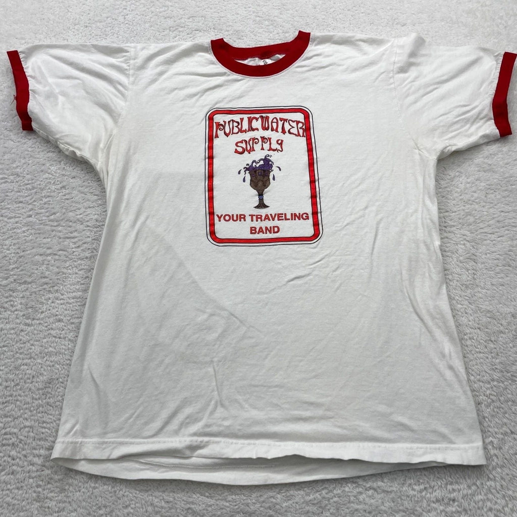 Public Water Supply Your Traveling Band White Red Ringer T-Shirt Unisex T-shirt, Sweatshirt, Hoodie, Long Sleeve Tee - T-Shirt, Sweatshirt, Hoodie