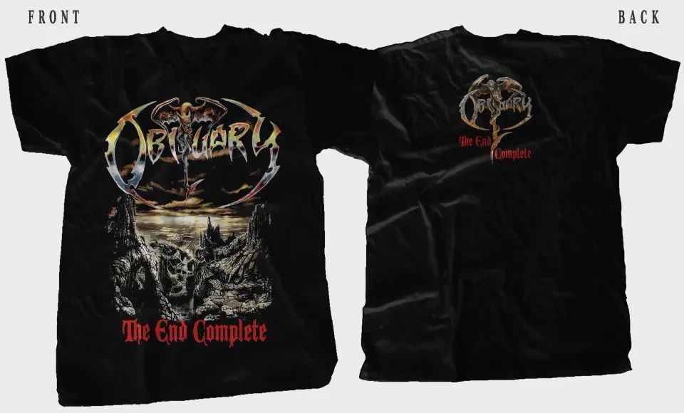 OBITUARY- The End Complete Shirt Unisex T-shirt, Sweatshirt, Hoodie, Long Sleeve Tee - T-Shirt, Sweatshirt, Hoodie