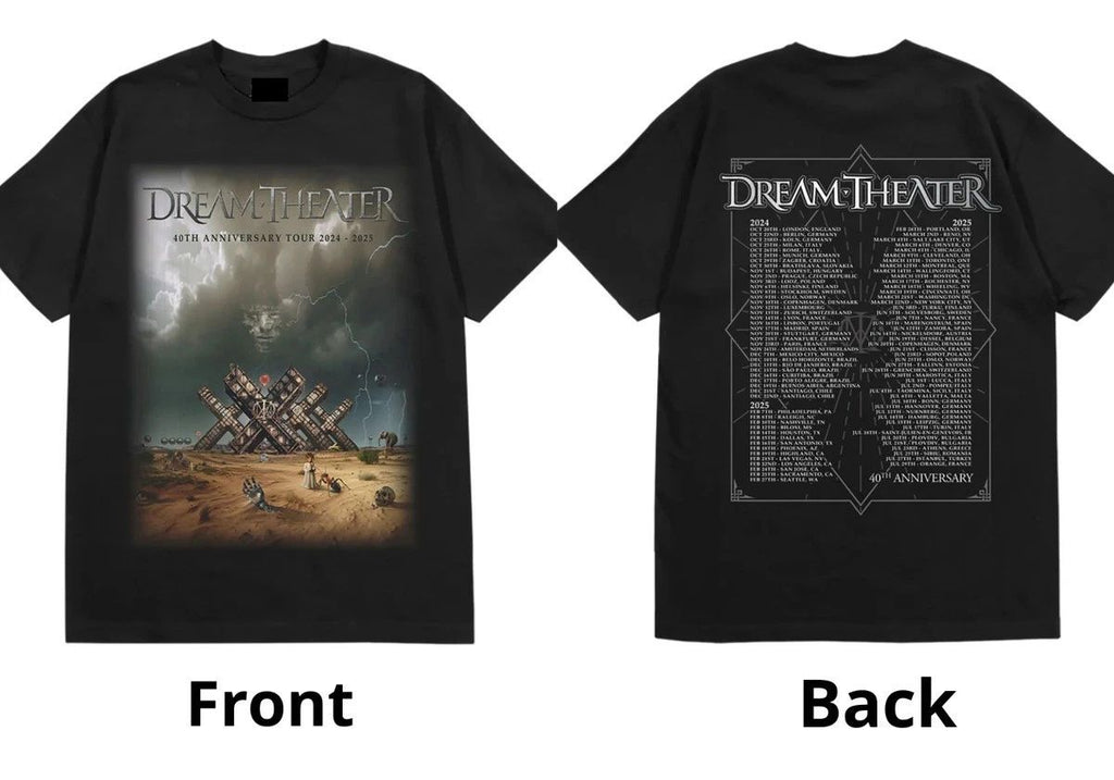 Dream Theater 40th Anniversary Reprinted   Unisex All Size T-Shirt 23D10 Unisex T-shirt, Sweatshirt, Hoodie, Long Sleeve Tee - T-Shirt, Sweatshirt, Hoodie