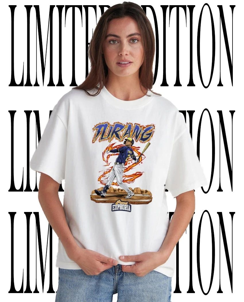 MLB Brice Turang 7 Milwaukee Brewers Baseball flame swing graphic tee Unisex T-shirt, Sweatshirt, Hoodie, Long Sleeve Tee - T-Shirt, Sweatshirt, Hoodie