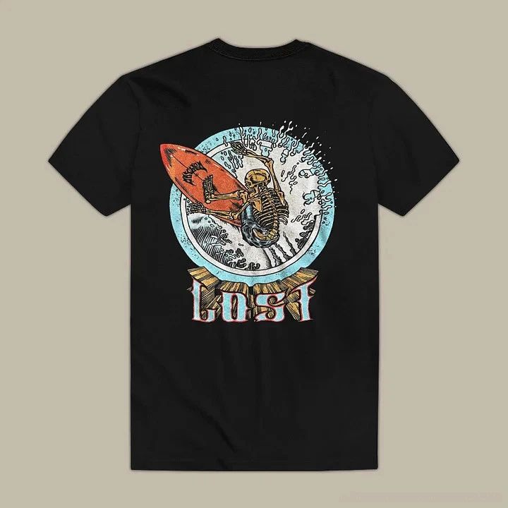 Lost Surfing Skull T-Shirt S-3XL Unisex T-shirt, Sweatshirt, Hoodie, Long Sleeve Tee - T-Shirt, Sweatshirt, Hoodie