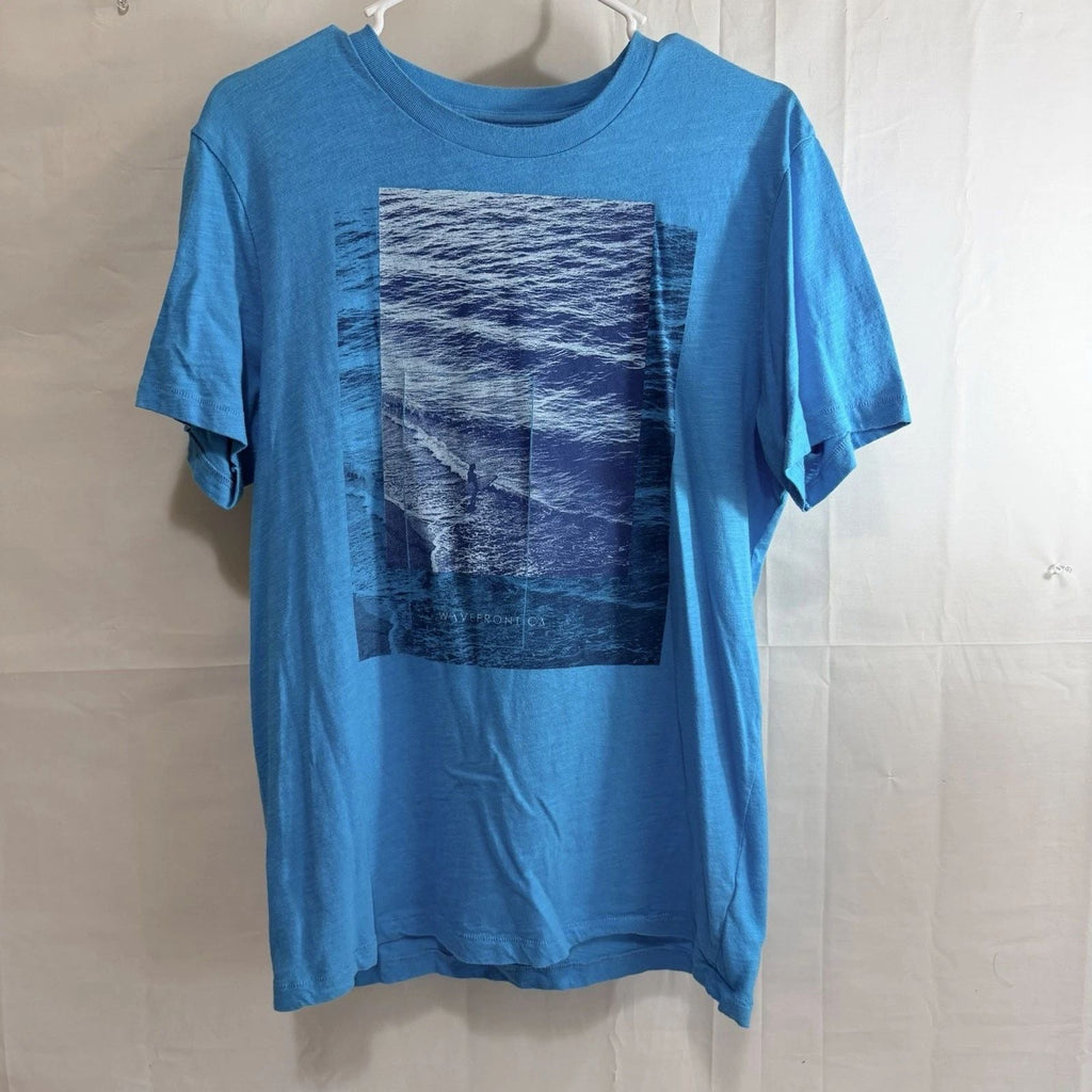 Free State Mens Ocean Wave Surfer Wavefront CA Graphic Short Sleeve T-Shirt Blue Unisex T-shirt, Sweatshirt, Hoodie, Long Sleeve Tee - T-Shirt, Sweatshirt, Hoodie