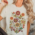 Retro Flowers Comfort Tee Floral Aesthetic Vintage Style Soft Shirt Unisex T-shirt, Sweatshirt, Hoodie, Long Sleeve Tee - T-Shirt, Sweatshirt, Hoodie