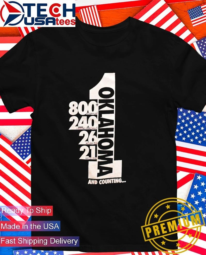 One Oklahoma and Counting Oklahoma Sooners shirt Unisex T-shirt, Sweatshirt, Hoodie, Long Sleeve Tee - T-Shirt, Sweatshirt, Hoodie