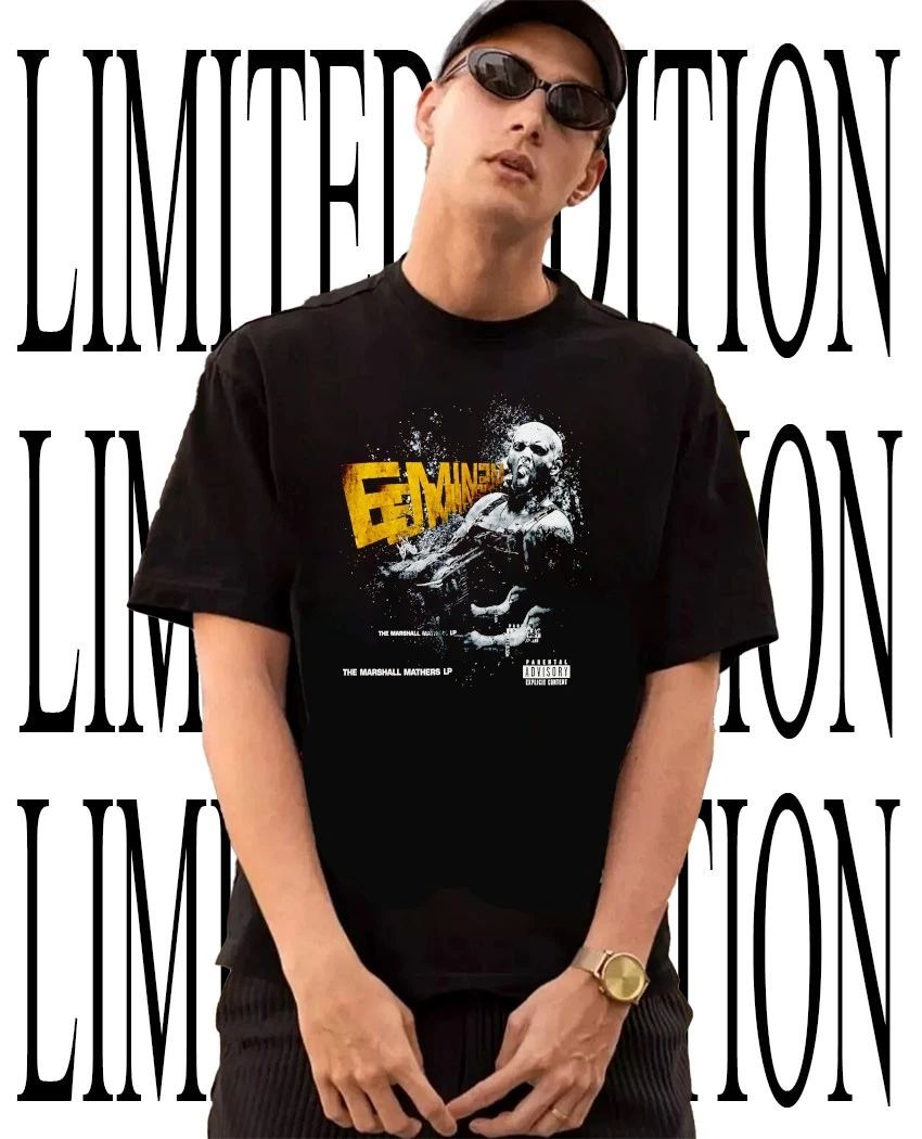 Eminem The Marshall Mathers LP album cover art chainsaw graphic shirt Unisex T-shirt, Sweatshirt, Hoodie, Long Sleeve Tee - T-Shirt, Sweatshirt, Hoodie