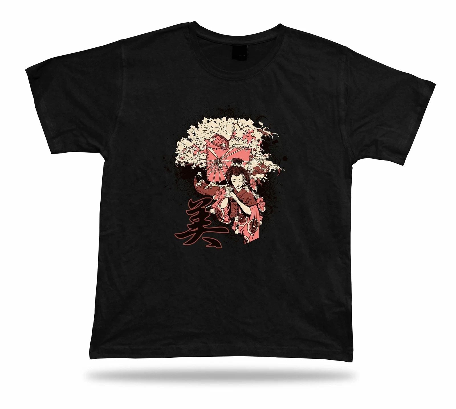 Geisha Tshirt art design Tee Birthday gift idea Casual Stylish charmall sizes Unisex T-shirt, Sweatshirt, Hoodie, Long Sleeve Tee - T-Shirt, Sweatshirt, Hoodie