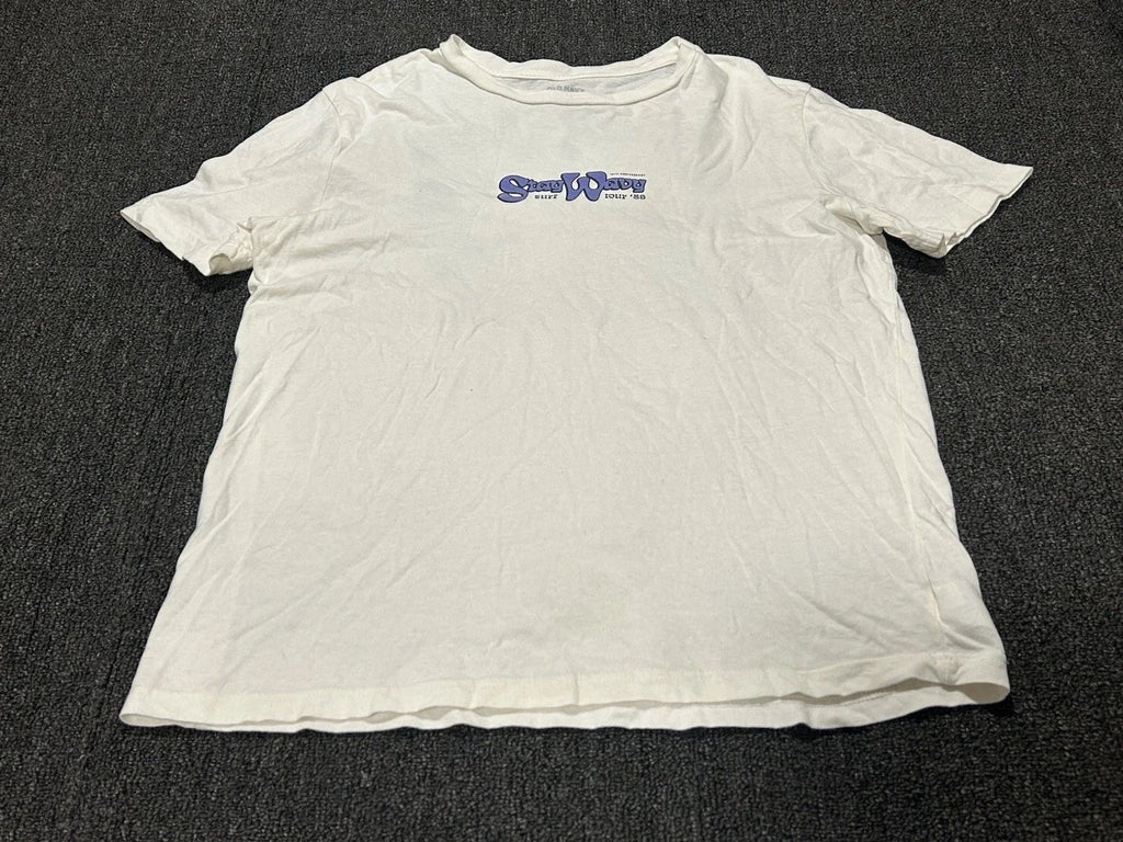 Old Navy Surf Tour Stay Wavy Tee Mens Medium White Graphic Short Sleeve Unisex T-shirt, Sweatshirt, Hoodie, Long Sleeve Tee - T-Shirt, Sweatshirt, Hoodie