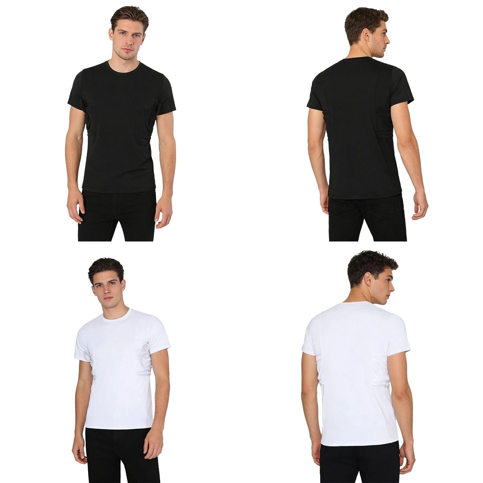 Men T-shirt Outdoor Tops Military Shirt Combat Round Neck Stretchy Conceal Unisex T-shirt, Sweatshirt, Hoodie, Long Sleeve Tee - T-Shirt, Sweatshirt, Hoodie