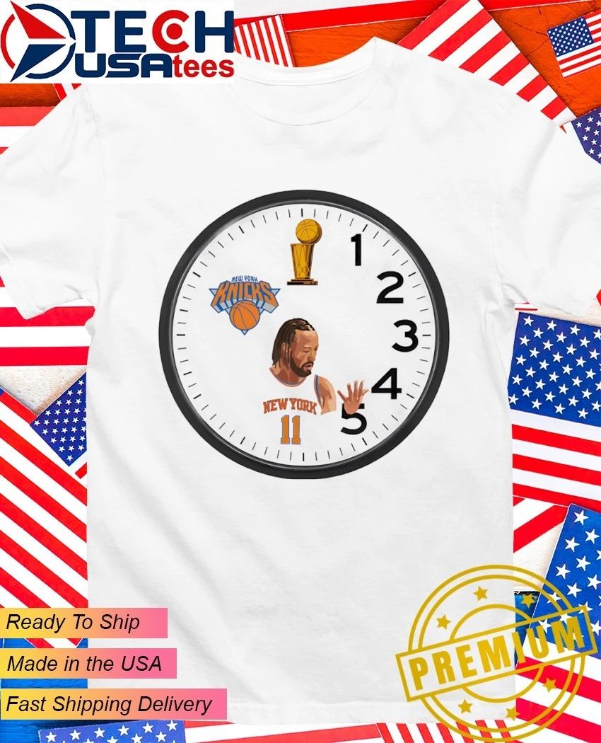 Knicks in 5 Jalen Brunson clock shirt Unisex T-shirt, Sweatshirt, Hoodie, Long Sleeve Tee - T-Shirt, Sweatshirt, Hoodie
