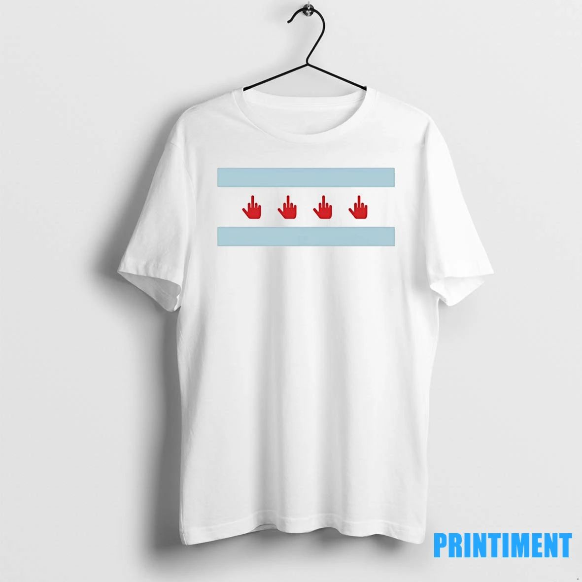 Middle Finger Chicago Flag Tshirts Sweater Unisex T-shirt, Sweatshirt, Hoodie, Long Sleeve Tee - T-Shirt, Sweatshirt, Hoodie
