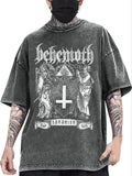 Retro Sculpture Print T-shirt, Men's Casual Street Style Stretch Round Neck Tee Unisex T-shirt, Sweatshirt, Hoodie, Long Sleeve Tee - T-Shirt, Sweatshirt, Hoodie
