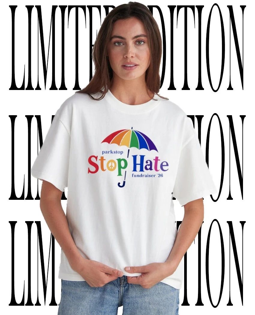 Parkstop Stop Hate Fundraiser 2026 Pride umbrella shirt Unisex T-shirt, Sweatshirt, Hoodie, Long Sleeve Tee - T-Shirt, Sweatshirt, Hoodie