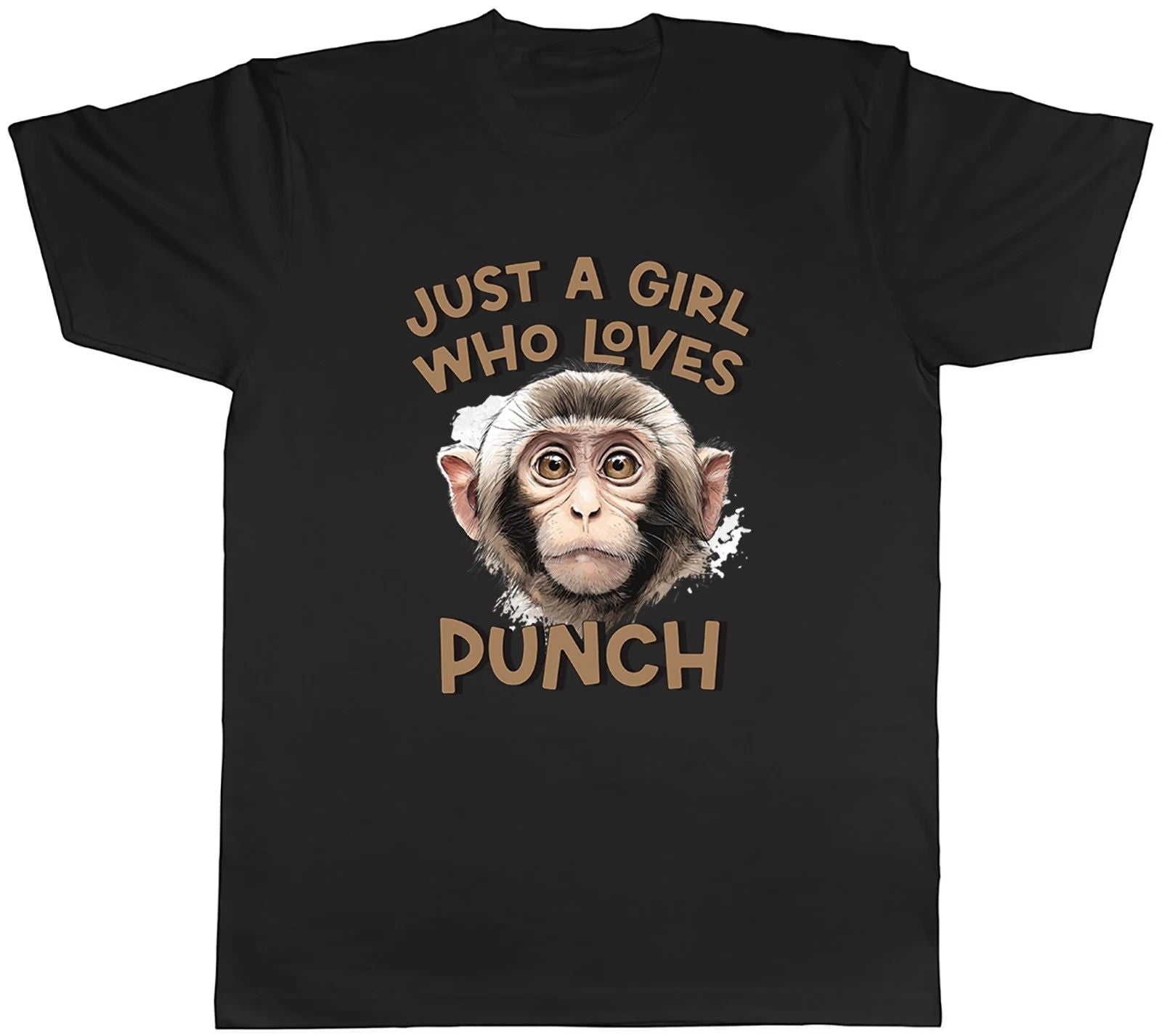 Just a Girl Who Loves Punch the Monkey Mens T-Shirt Tee Gift Top Unisex T-shirt, Sweatshirt, Hoodie, Long Sleeve Tee - T-Shirt, Sweatshirt, Hoodie