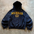 University of Michigan Spell Out Navy Hoodie Wolverines Sweatshirt Unisex T-shirt, Sweatshirt, Hoodie, Long Sleeve Tee - T-Shirt, Sweatshirt, Hoodie