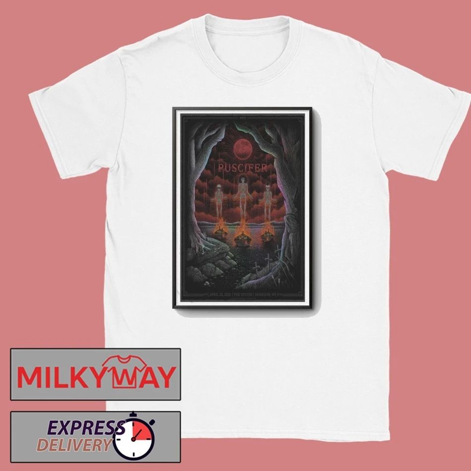 Puscifer Apr 28 Madison 2026 Poster TOUR shirt Unisex T-shirt, Sweatshirt, Hoodie, Long Sleeve Tee - T-Shirt, Sweatshirt, Hoodie