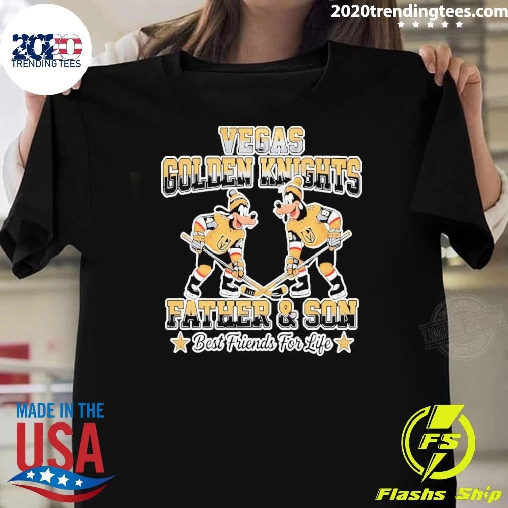 Vegas Golden Knights Father And Son Best Friends For Life Shirt Unisex T-shirt, Sweatshirt, Hoodie, Long Sleeve Tee - T-Shirt, Sweatshirt, Hoodie