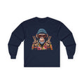 Peace Sign Monkey Long Sleeve Tee  Colorful Retro Chimp Graphic Unisex T-shirt, Sweatshirt, Hoodie, Long Sleeve Tee - T-Shirt, Sweatshirt, Hoodie