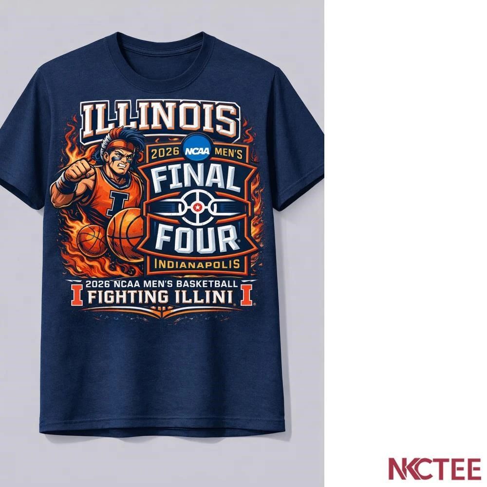 NKCtees Illinois Fighting Illini 2026 NCAA Final Four Indianapolis Basketball shirt Unisex T-shirt, Sweatshirt, Hoodie, Long Sleeve Tee - T-Shirt, Sweatshirt, Hoodie