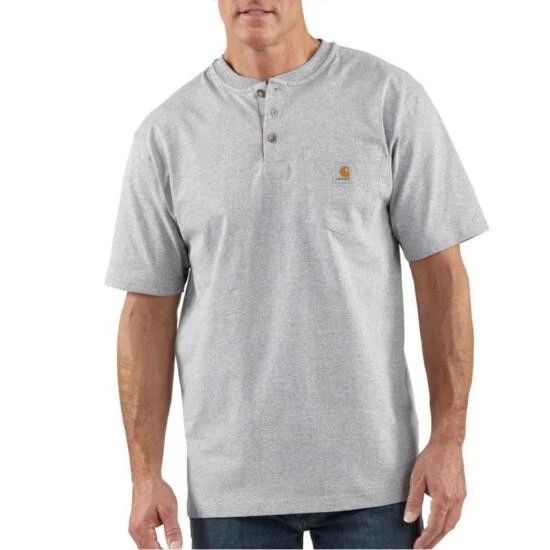 Carhartt Men's K84 Short Sleeve Workwear Henley T-Shirt-5 color opts!!! Unisex T-shirt, Sweatshirt, Hoodie, Long Sleeve Tee - T-Shirt, Sweatshirt, Hoodie